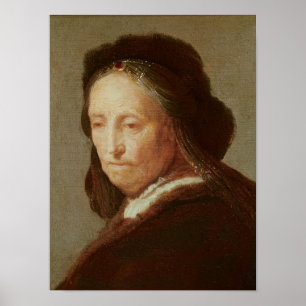Portrait of an old Woman, c.1600-1700 Poster