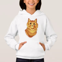 Portrait of an orange cat by Louis Wain