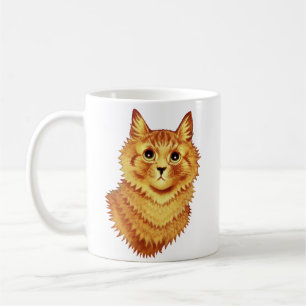 Portrait of an orange cat by Louis Wain  Coffee Mug