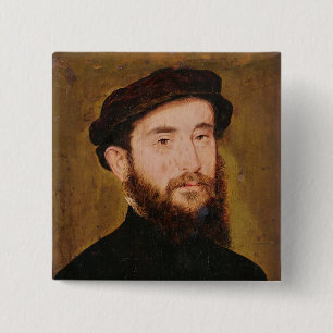 Portrait of an Unknown Man 2 15 Cm Square Badge