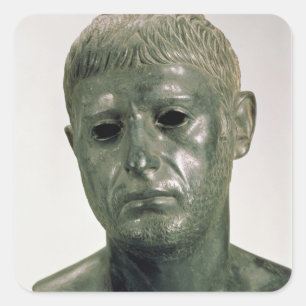 Portrait of an unknown Roman warrior, AD 30s Square Sticker