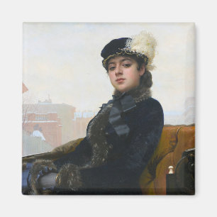 Portrait of an Unknown Woman, Ivan Kramskoi Magnet