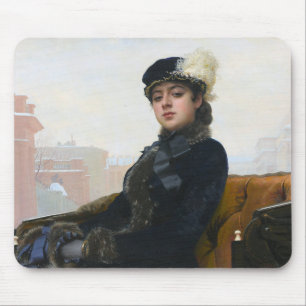 Portrait of an Unknown Woman, Ivan Kramskoi Mouse Mat