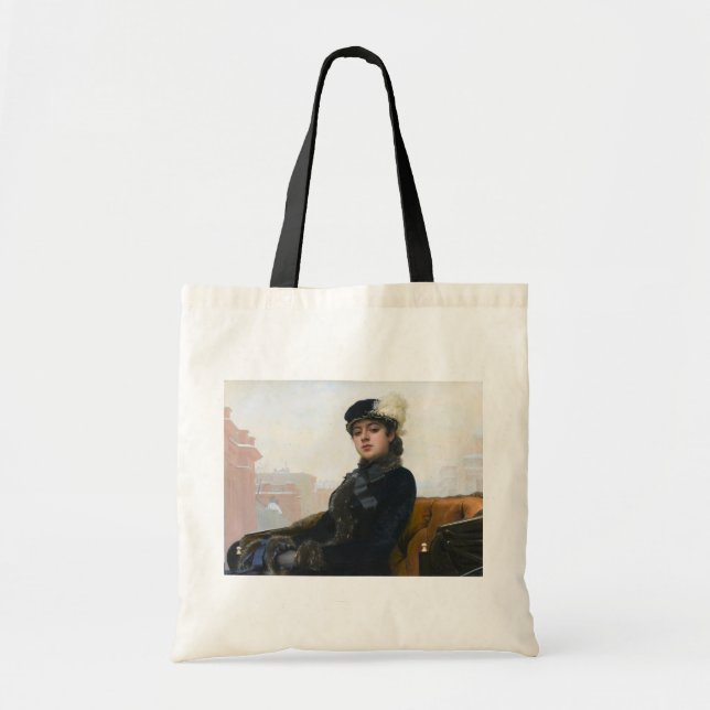 Portrait of an Unknown Woman, Ivan Kramskoi Tote Bag (Front)