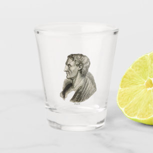 Portrait of Ancient Greek Philosopher Aristotle Shot Glass