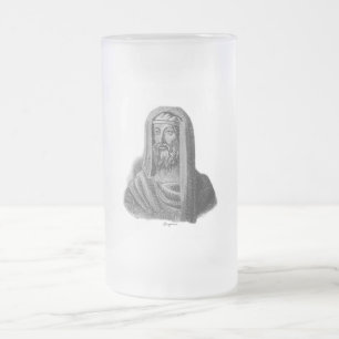 Portrait of Ancient Greek Philosopher Diogenes Frosted Glass Beer Mug