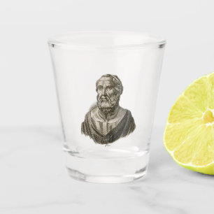 Portrait of Ancient Greek Philosopher Plato Shot Glass