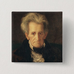 Portrait of Andrew Jackson 15 Cm Square Badge