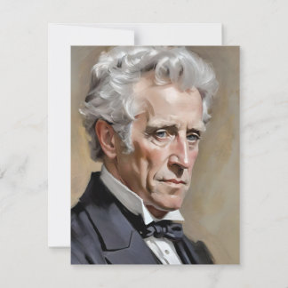 Portrait Of Andrew Jackson Holiday Card