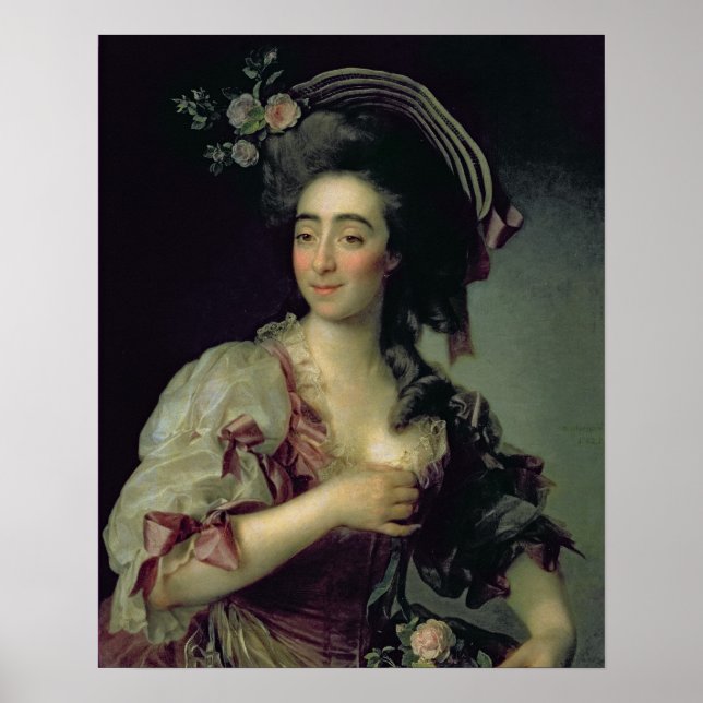 Portrait of Anna Davia-Bernucci, 1782 Poster (Front)