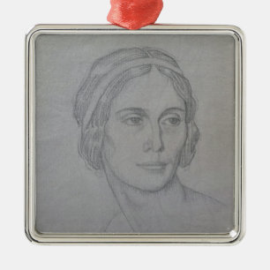 Portrait of Anna Pavlova , 1908 Metal Tree Decoration