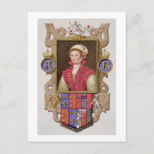 Portrait of Anne Boleyn (1507-36) 2nd Queen of Hen Postcard