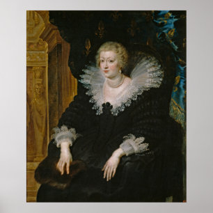 Portrait of Anne of Austria Poster