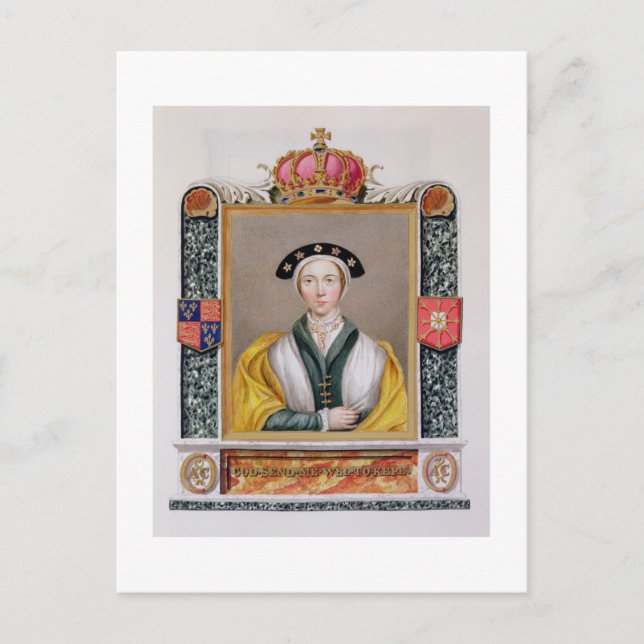 Portrait of Anne of Cleves (1515-57) 4th Queen of Postcard (Front)