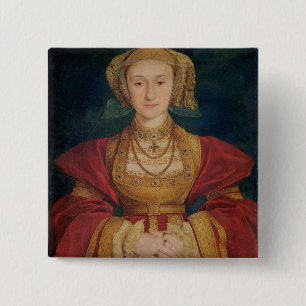 Portrait of Anne of Cleves 1539 15 Cm Square Badge