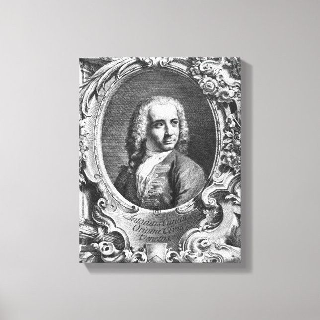 Portrait of Antonio Canaletto Canvas Print (Front)