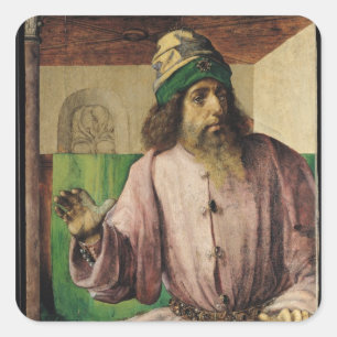 Portrait of Aristotle , c.1475 Square Sticker