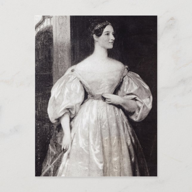 Portrait of Augusta Ada Byron Postcard (Front)
