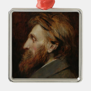 Portrait of Auguste Rodin  1881 Metal Tree Decoration