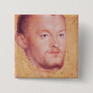 Portrait of Augustus I Elector of Saxony 15 Cm Square Badge