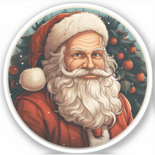 Portrait Of Awesome Christmas Santa Claus