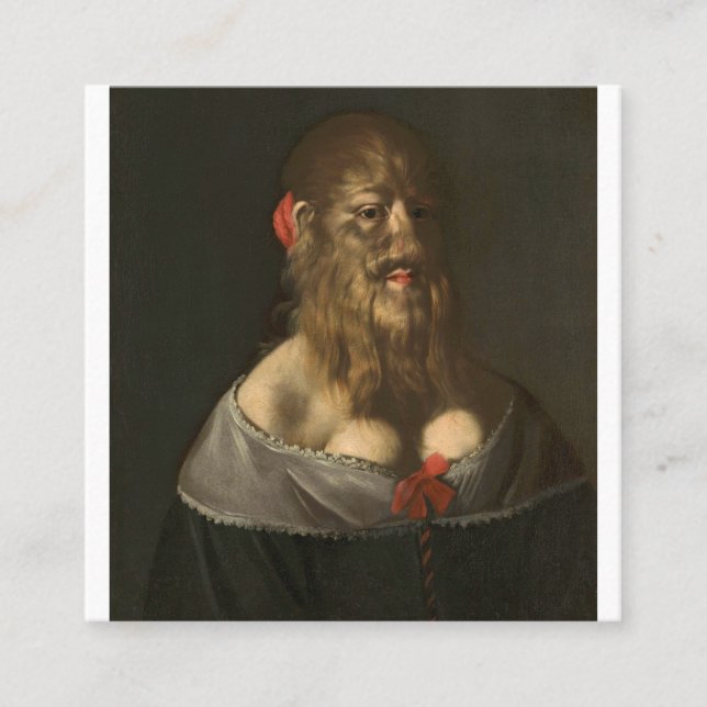 Portrait Of Barbara Van Beck Curiosities And Oddit Square Business Card (Front)