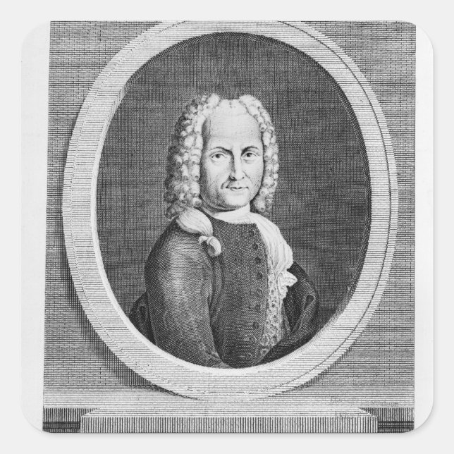 Portrait of Benedetto Marcello Square Sticker (Front)