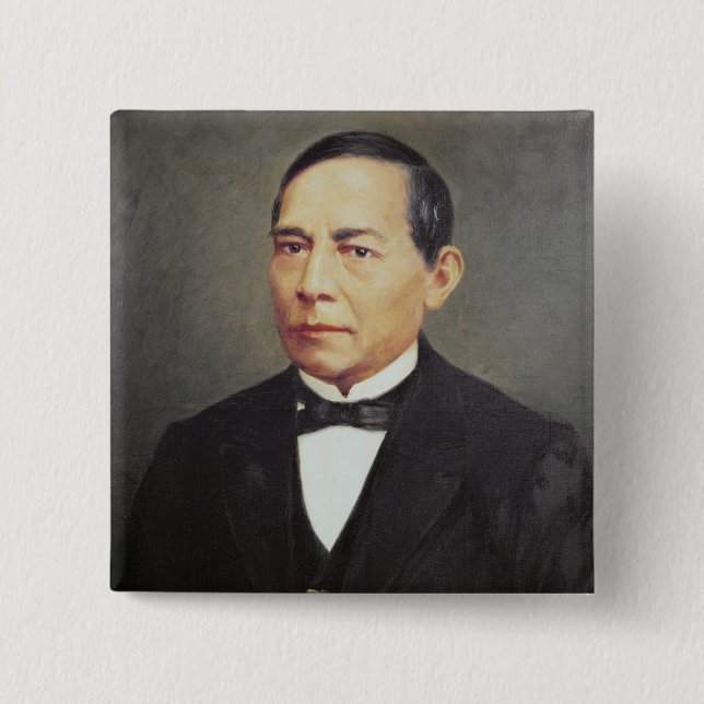 Portrait of Benito Juarez , 1948 15 Cm Square Badge (Front)