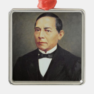 Portrait of Benito Juarez , 1948 Metal Tree Decoration