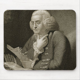 Portrait of Benjamin Franklin, engraved by Thomas Mouse Mat