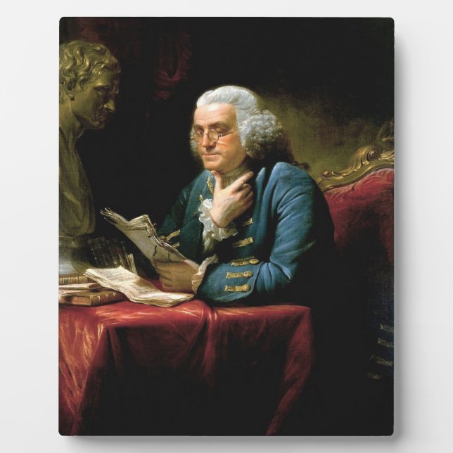 Portrait Of Benjamin Franklin Plaque (Front)