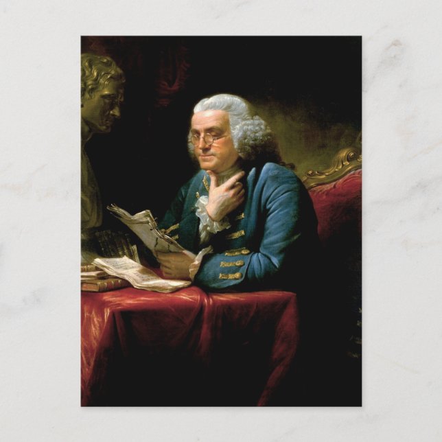Portrait of Benjamin Franklin Postcard (Front)