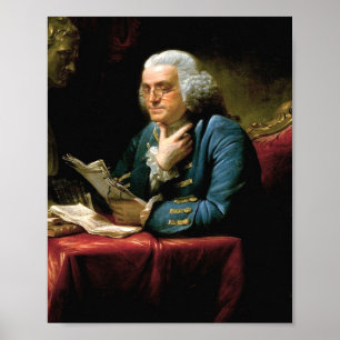 Portrait Of Benjamin Franklin Poster