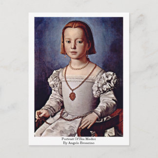 Portrait Of Bia Medici By Angelo Bronzino Postcard