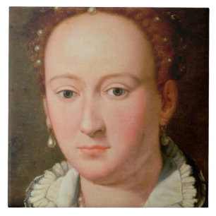 Portrait of Bianca Cappello, c.1580 (oil on copper Tile