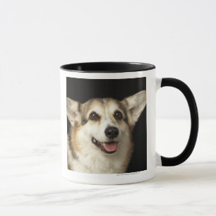 Portrait of black, brown and white Corgi Mug