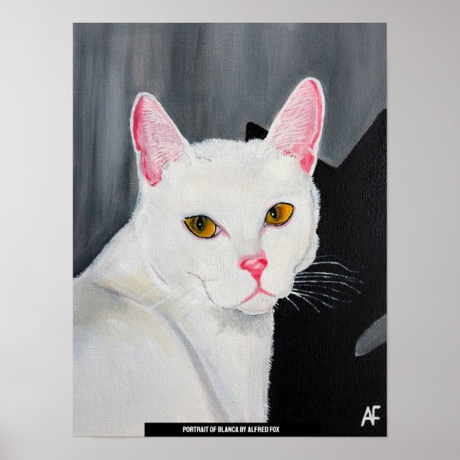 Portrait of Blanca Painting by Alfred Fox Poster (Front)