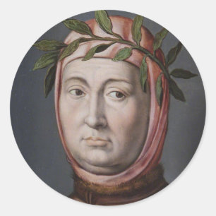 Portrait of Boccaccio Classic Round Sticker