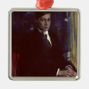 Portrait of Boris Pasternak Metal Tree Decoration
