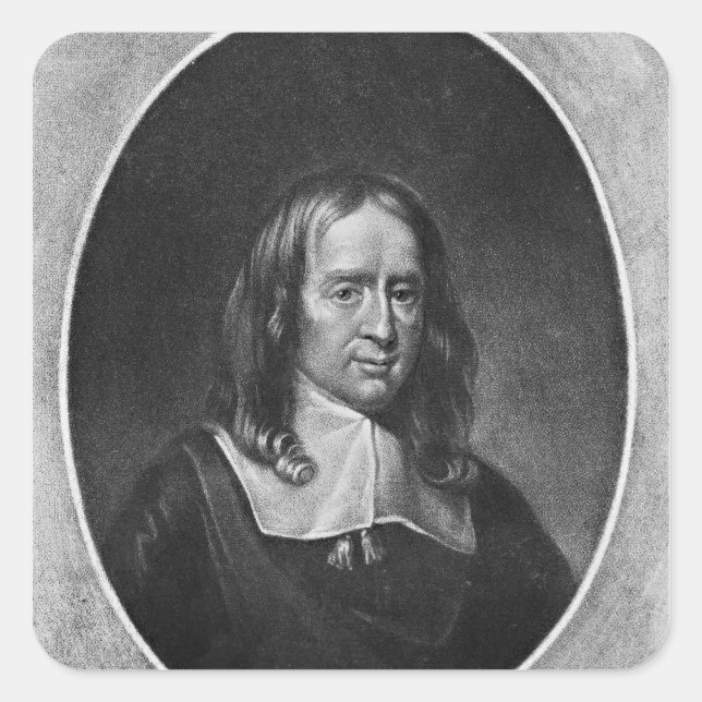 Portrait of Bruno Ryves Square Sticker (Front)