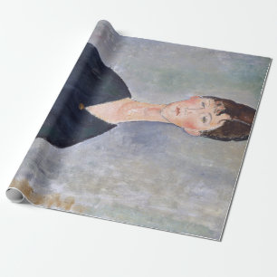 Portrait of Cafe Singer, Modigliani Wrapping Paper
