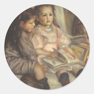 Portrait of Caillebotte Children by Pierre Renoir Classic Round Sticker