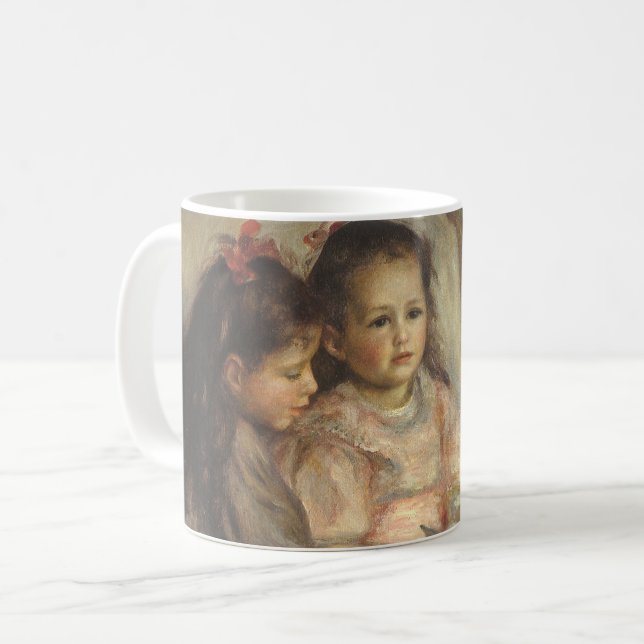 Portrait of Caillebotte Children by Pierre Renoir Coffee Mug (Front Left)