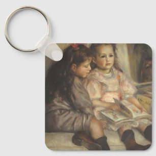 Portrait of Caillebotte Children by Pierre Renoir Key Ring