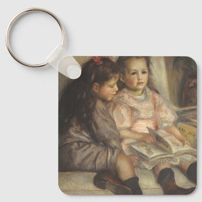 Portrait of Caillebotte Children by Pierre Renoir Key Ring (Front)