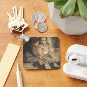 Portrait of Caillebotte Children by Pierre Renoir Key Ring