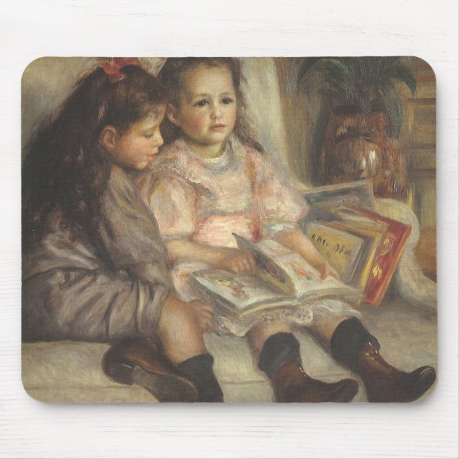 Portrait of Caillebotte Children by Pierre Renoir Mouse Mat (Front)