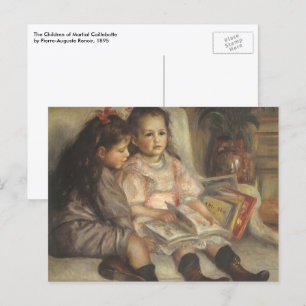 Portrait of Caillebotte Children by Pierre Renoir Postcard