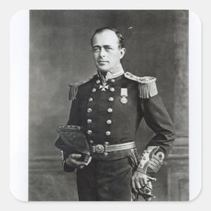Portrait of Captain Robert Falcon Scott Square Sticker