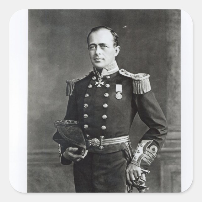 Portrait of Captain Robert Falcon Scott Square Sticker (Front)